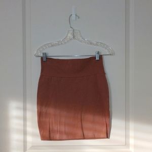 Tan Pencil Skirt
